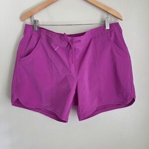 Lands End Swim Shorts Attached Panty, Drawstring Waist, Pockets Pink Sz 16 NWOT